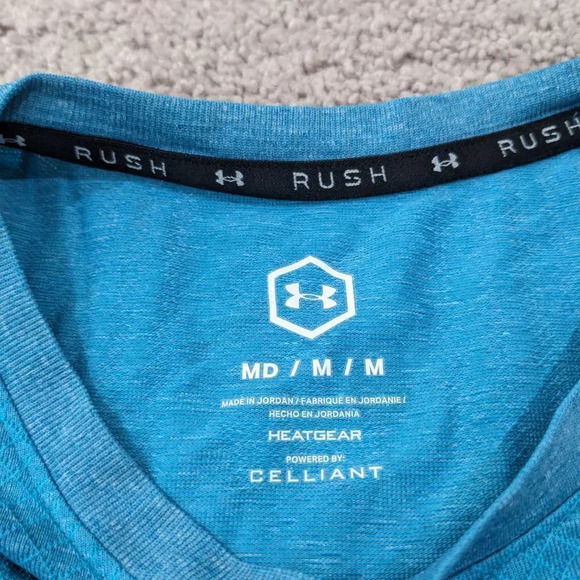 Under armor T-shirt, heatgear, celliant, rush, size medium light blue - Picture 3 of 6